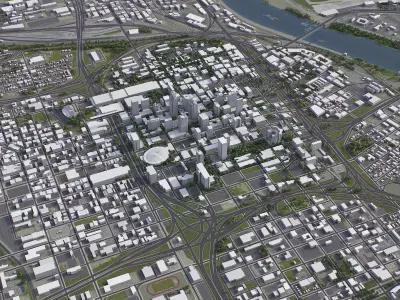 Kansas City Low-poly 3D model