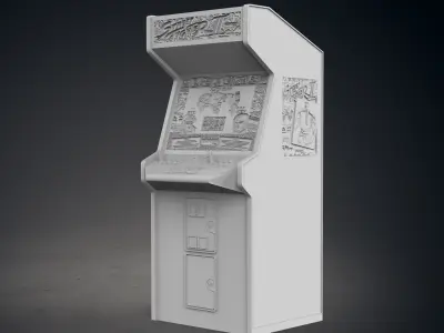 Street Fighter II Arcade Cabinet with Lithophane 3D print model