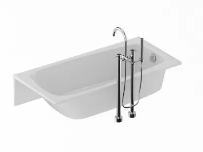 Enameled Cast Iron Bathtub 3D model