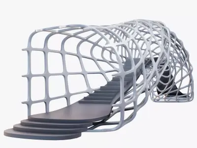 Futuristic Bridge  3D model