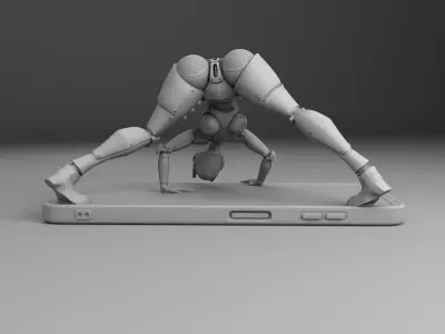 BlueToof Phone Spread Pose 3D print model