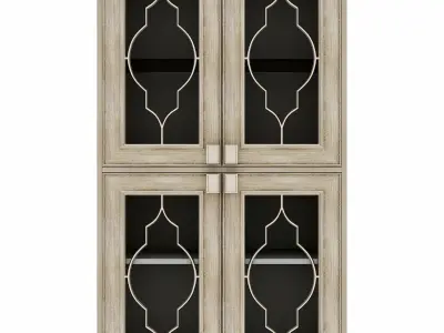 cupboard cabinet with glass doors 3D model