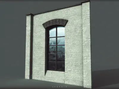 Roman Window  Low-poly 3D model