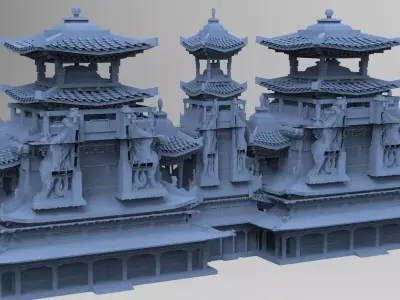 Warlord Tower 3 versions 3D model