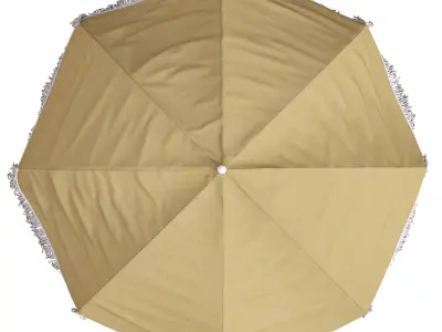 The Holiday Beach Umbrella Vintage Gold 3D model