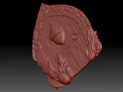 Wooden door 3D print model