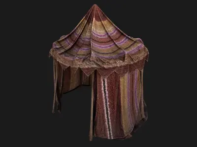 Fair Tent Market Stall  Low-poly 3D model