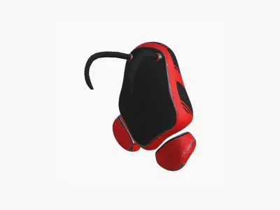 SciFi Backpack H09 Red - Fashion Character Design Low-poly 3D model