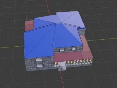 House Low-poly 3D model