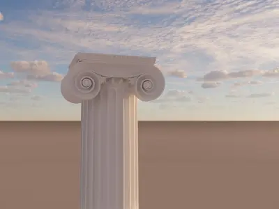 Ionic Column British Museum 3D model