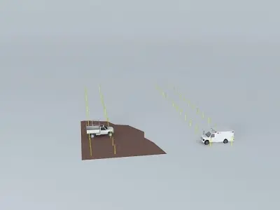 Parking area at PERFO Free 3D model