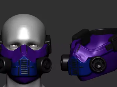 gas mask sculpt 3d printable  3D model