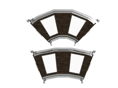 Suspended Glass Walkway Segments Low-poly 3D model