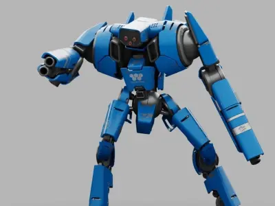 BATTLE DROID DOMIAN rigged character 3D model