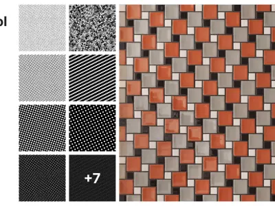 Square Tile in Hopscotch Layout Texture