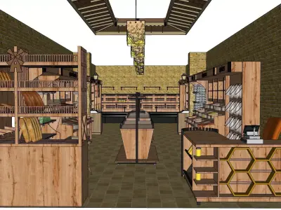 organic market 3D model