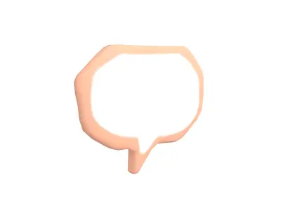 Speech Balloon v28 004 Low-poly 3D model