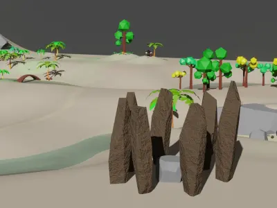 lost World lost land pak Low-poly 3D model