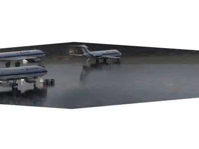 DC-9  DC-8  BOEING 727-25 and 727-200 and L-1011 TRISTAR 3D model