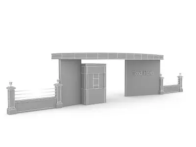 Garden Enterance Security Low-poly 3D model
