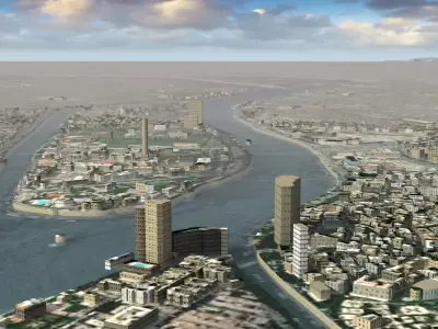 Cairo City Egypt Low-poly 3D model