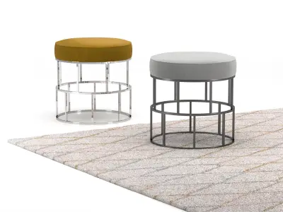 Riviera Bench and Ottoman 3D model