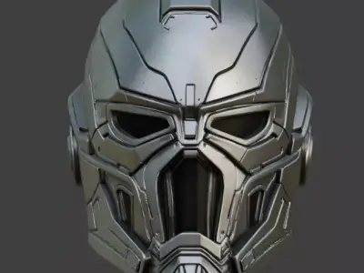 SciFi Helmet 3D model