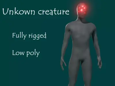 Unknown creature Low-poly 3D model