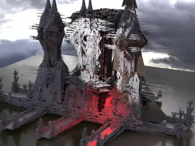 Sci Fi City construction 2 Kit bash 3D model