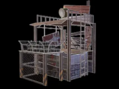 Watch tower Low-poly 3D model order