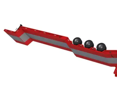 Low Loader Semi Trailer 3D model