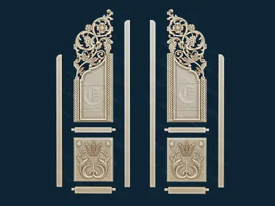 Doubled - Winged Door - Digital files for CNC Router 3D model