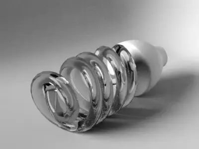 Twisted Light Bulb Low-poly 3D model