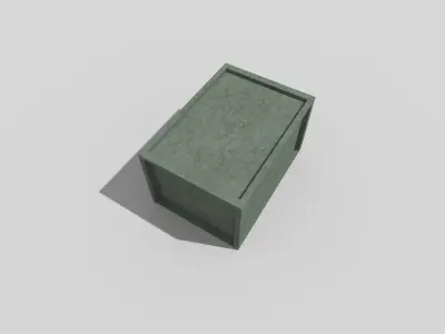 low poly metal crate Low-poly 3D model