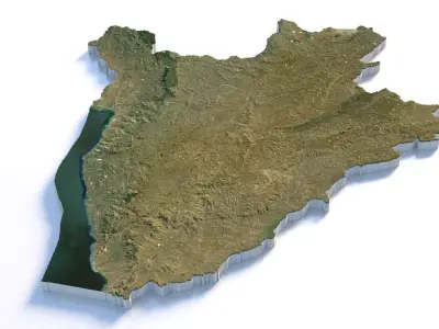 Burundi Country Terrain 3D model