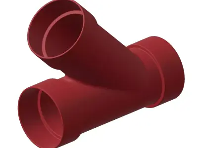 Plastic Plumbing Y Fitting Toy 3D model