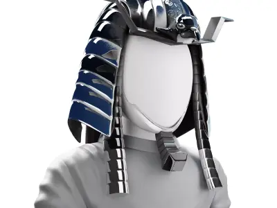 Pharaoh Eagle Hat 08 - SciFi Character Design Low-poly 3D model Low-poly 3D model