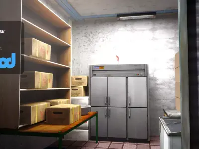 Street With Tofu Pudding Store 3D model