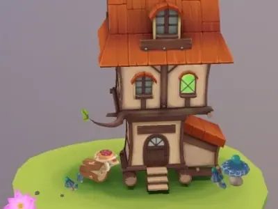 Potion Shop Low-poly 3D model