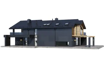 Modern house V87 3D model