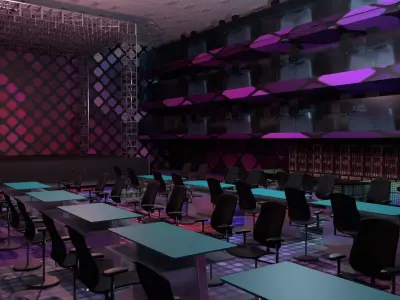 Concert Stage Disco Low-poly 3D model