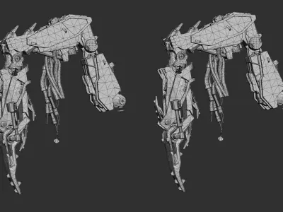 Sci-fi Bot Low-poly 3D model