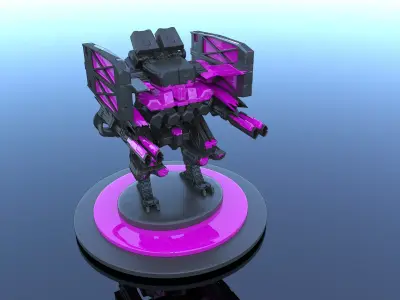 Cyborg Prototype Mecha Robot SciFi 3D model