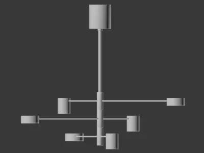 Modern Pendant Lighting Chandelier Counterpoint 3D model