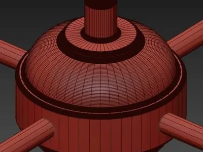 Enzo 12 Light Matte Gray Pendant 3D model