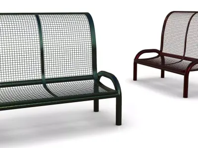 garden bench 3D model purchase