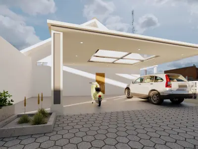 Outdoor Modern Carport 3d Design 3D model