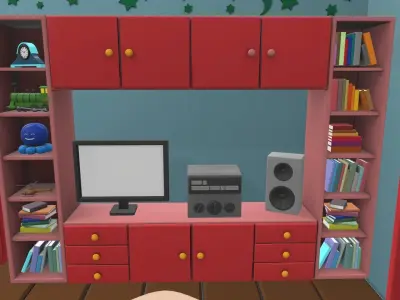 Isometric cartoon children room 10 3D model