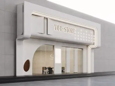 Modern Retail Storefront 3D model