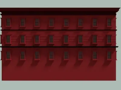 Modern city buildings pack Low-poly 3D model